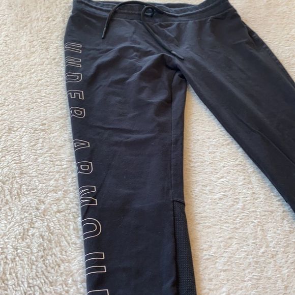 Under Armour UA fitted black joggers size large - Picture 6 of 9